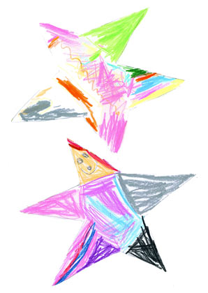 Drawing of stars